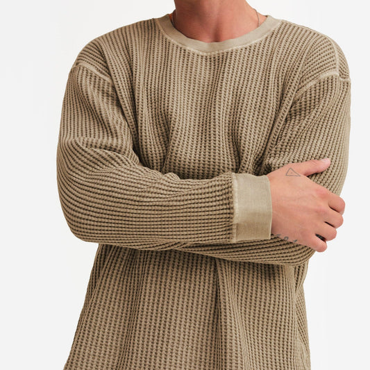 Men's Organic Waffle Crew