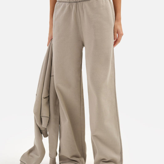 Organic Fleece Contrast Straight Leg Sweatpant